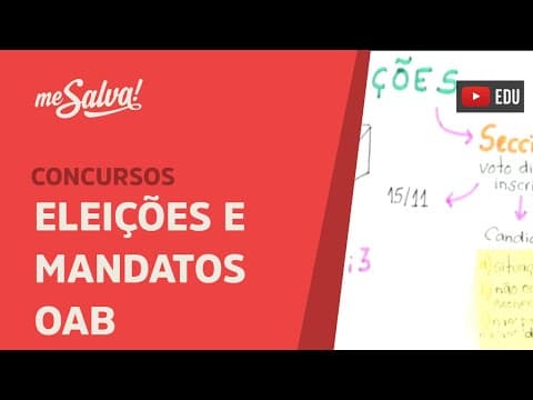 Thumbnail da aula: Me Salva! OABI04 - Eleições e Mandatos