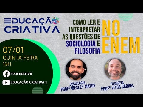 Thumbnail da aula: Como ler e interpretar as questões de Filosofia e Sociologia do ENEM