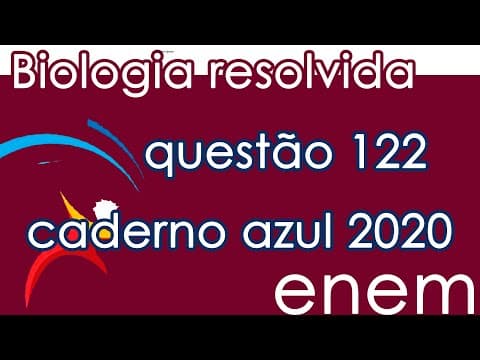 Thumbnail da aula: Resolução do ENEM 2020- Biologia – 122 (CADERNO AZUL)