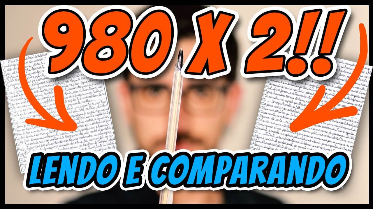 Thumbnail: MINHAS DUAS REDAÇÕES NOTA 980 NO ENEM!! Lendo e Comentando