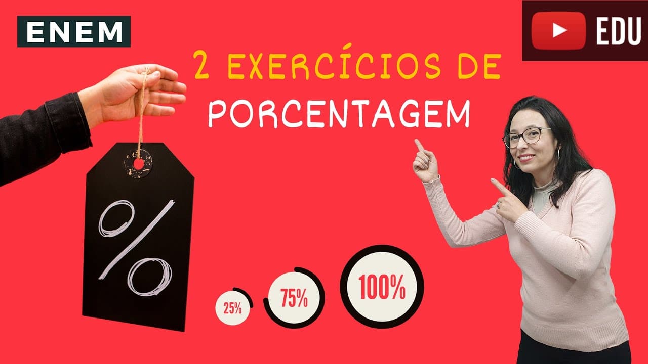 Thumbnail: ✅ PORCENTAGEM - Caí muito no ENEM - Professora Angela