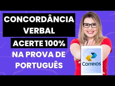 Thumbnail da aula: O QUE É CONCORDÂNCIA VERBAL? (Gramática para Concursos) - Professora Pamba