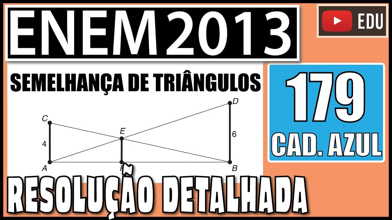 Thumbnail: [ENEM 2013] 179 📘 GEOMETRIA PLANA O dono de um sítio pretende colocar uma haste de sustentação para