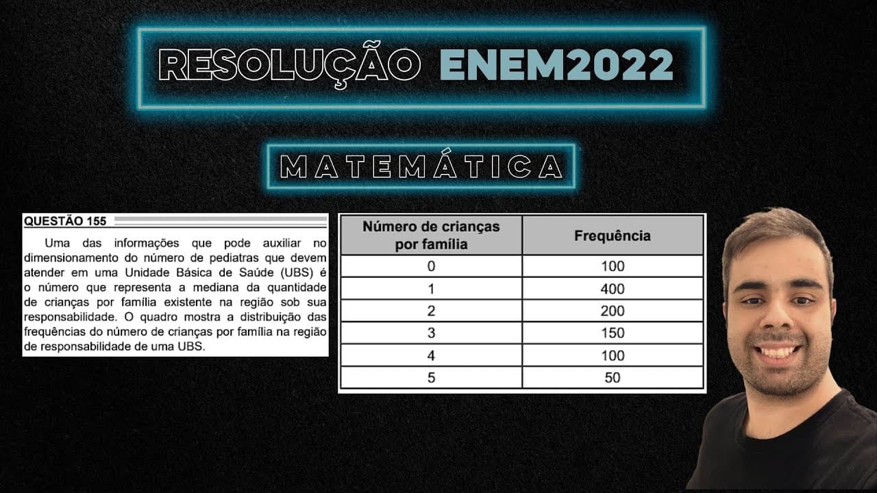 Thumbnail: ENEM 2022 Uma das informações que pode auxiliar no dimensionamento do número de pediatras que devem