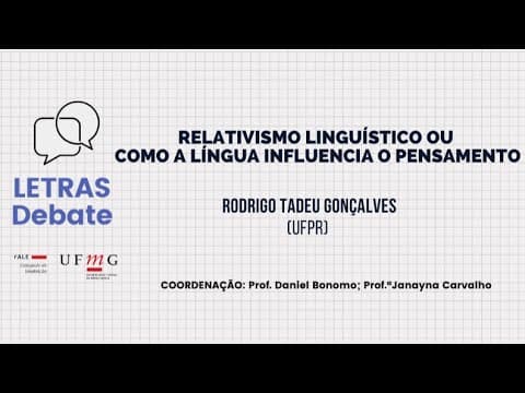 Thumbnail da aula: Relativismo linguístico ou como a língua influencia o pensamento