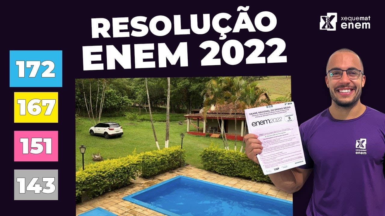Thumbnail: 🔘Questão 172 - Caderno Azul | Geometria Espacial | MATEMÁTICA ENEM 2022