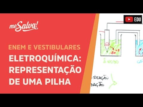 Thumbnail da aula: Me Salva! ELQ03 - Eletroquímica - Representação de uma Pilha