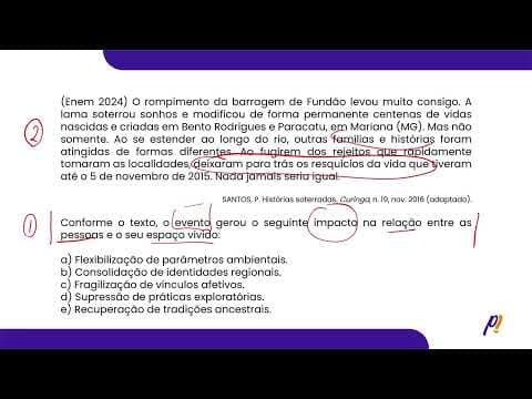 Thumbnail da aula: ENEM 2024 - DEMOGRAFIA E URBANIZAÇÃO| O rompimento da barragem de Fundão levou muito consigo...