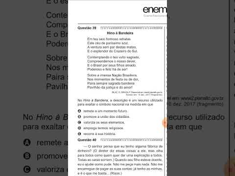 Thumbnail da aula: Questão 39 Enem 2020 caderno Azul Linguagens 1 apli