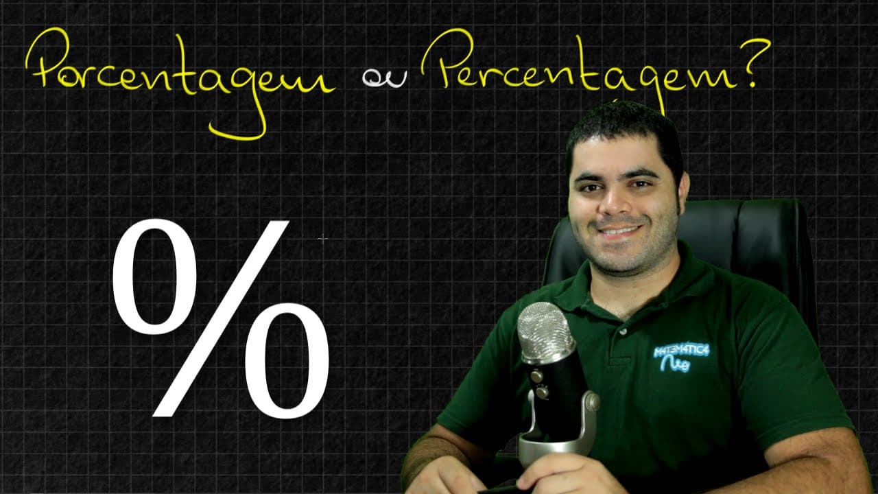 Thumbnail: Inglês e Matemática #2 - Qual a Diferença entre PORCENTAGEM e PERCENTAGEM?