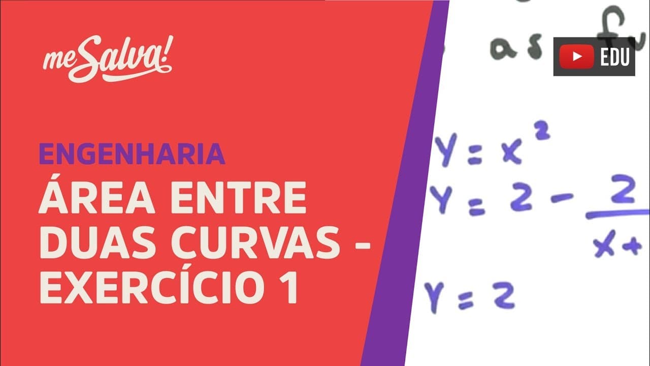Thumbnail: Me Salva! INT21 - Área entre duas curvas: Exercício Resolvido 1