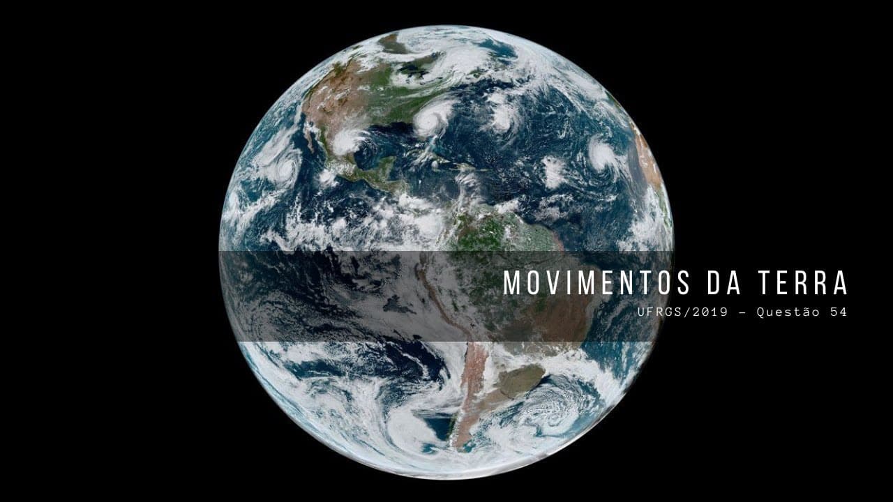 Thumbnail: UFRGS - 2019 - Questão 54 - Movimentos da Terra e suas consequências