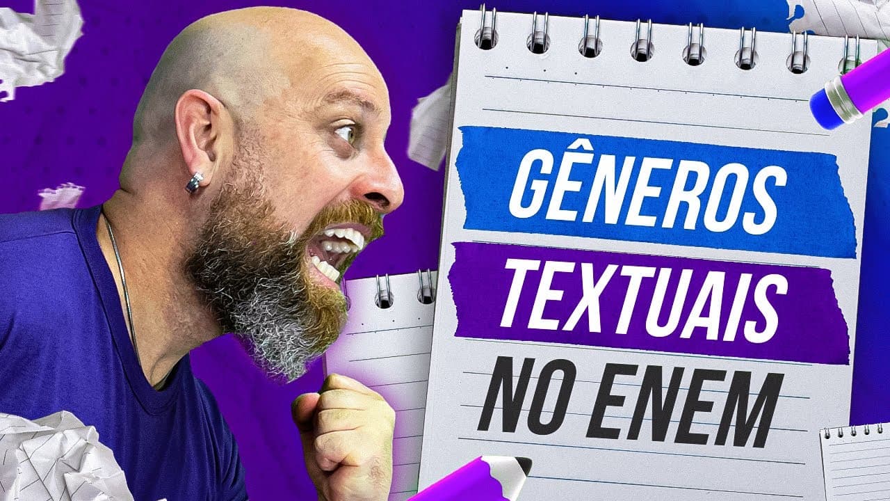 Thumbnail: Gêneros Textuais no Enem [Prof. Noslen] #noenemcomnoslen #professornoslen #enem #exercício