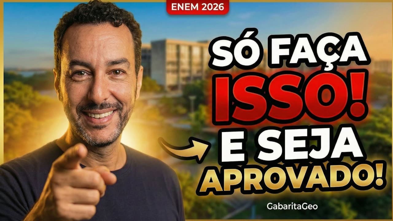 Thumbnail: Estratégia de estudo para O ENEM 2026 que realmente funciona