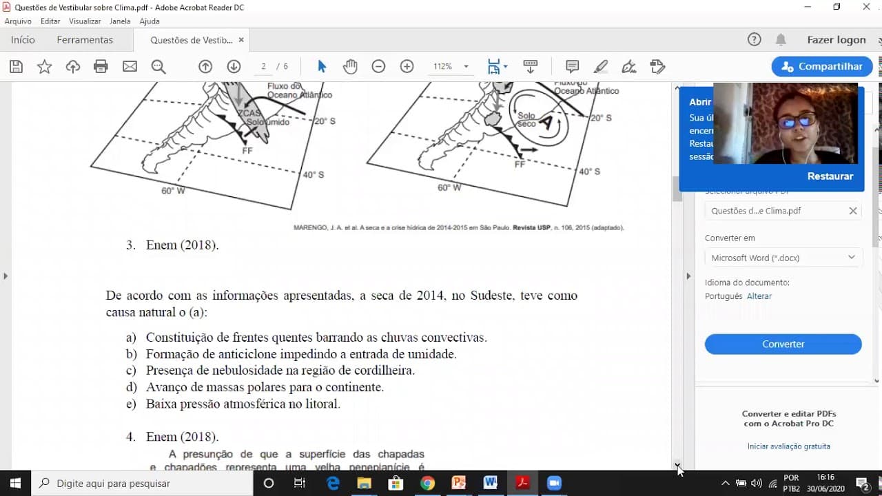 Thumbnail: Resolução de questões sobre clima - Geografia Enem.