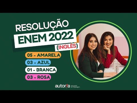 Thumbnail da aula: Enem 2022 (Inglês) - Autoria Linguagem - Questão 05 | Linguagens, prova amarela