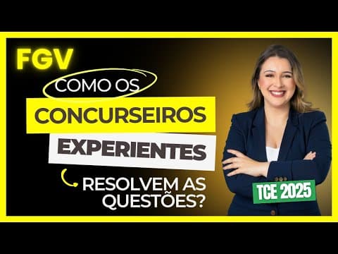 Thumbnail da aula: 🤓Técnicas de Resolução de Exercícios - Banca: FGV 2025 - Professora Pamba