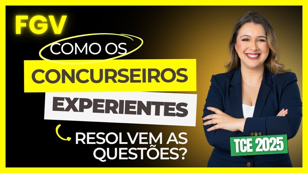 Thumbnail: 🤓Técnicas de Resolução de Exercícios - Banca: FGV 2025 - Professora Pamba