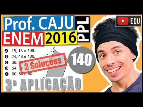 Thumbnail da aula: [ENEM 2016 PPL] 140 📓 GEOMETRIA PLANA Um gesseiro que trabalhava na reforma de uma casa lidava com