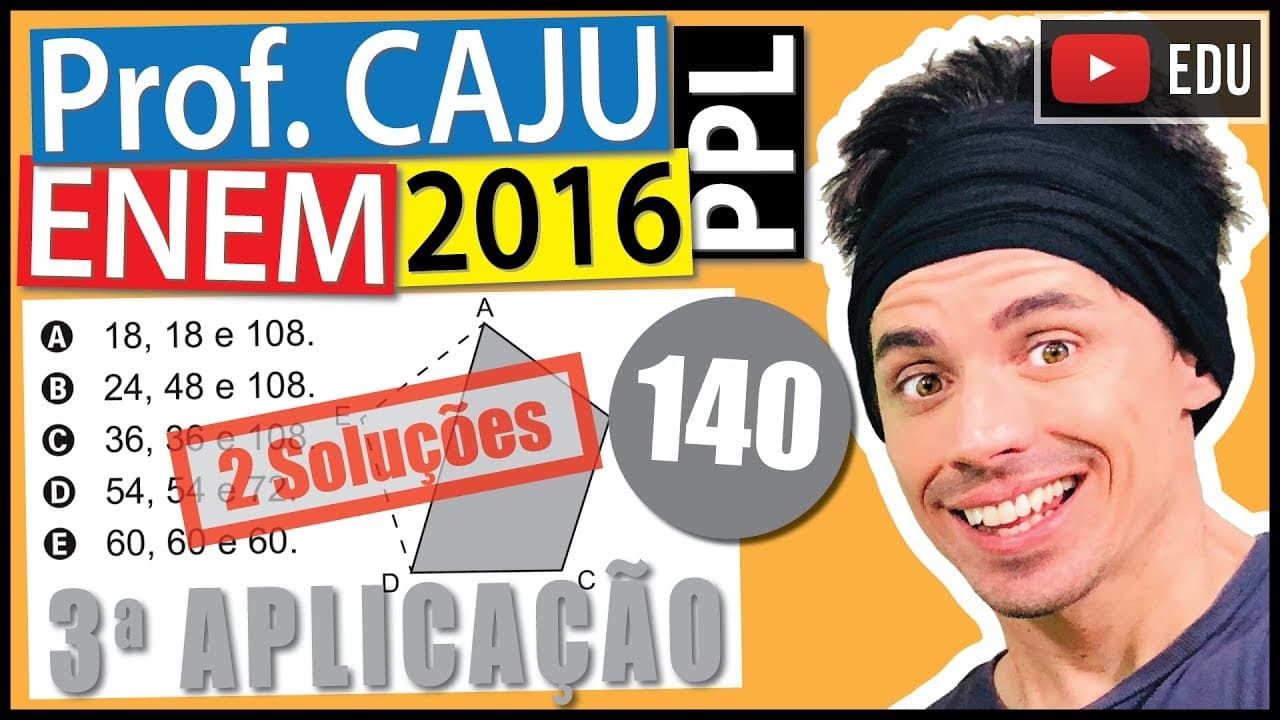 Thumbnail: [ENEM 2016 PPL] 140 📓 GEOMETRIA PLANA Um gesseiro que trabalhava na reforma de uma casa lidava com