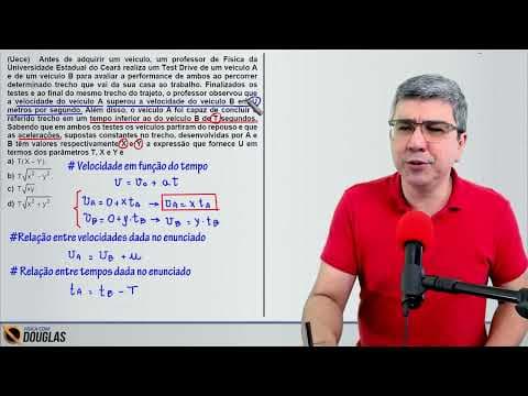 Thumbnail da aula: UECE 2023.2 fase 2 - Antes de adquirir um veículo, um professor de Física da Universidade estadual