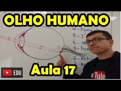 Thumbnail da aula: COMO FUNCIONA O OLHO HUMANO??? Óptica da VISÃO - AULA 17 - Prof BOARO