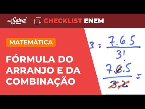 Thumbnail da aula: Análise Combinatória: Exercícios - Matemática | Checklist ENEM | Me Salva!