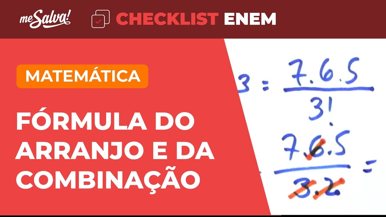 Thumbnail: Análise Combinatória: Exercícios - Matemática | Checklist ENEM | Me Salva!