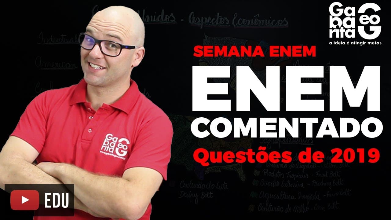 Thumbnail: GEOGRAFIA - ENEM COMENTADO 2019 - QUESTÃO 46 CADERNO AZUL - A pegada ecológica que estamos a deixar