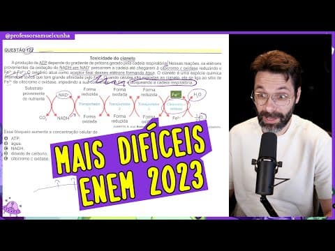 Thumbnail da aula: TOP 4 QUESTÕES MAIS DIFÍCEIS DE BIOLOGIA DO ENEM 2023 | Professor Samuel Cunha
