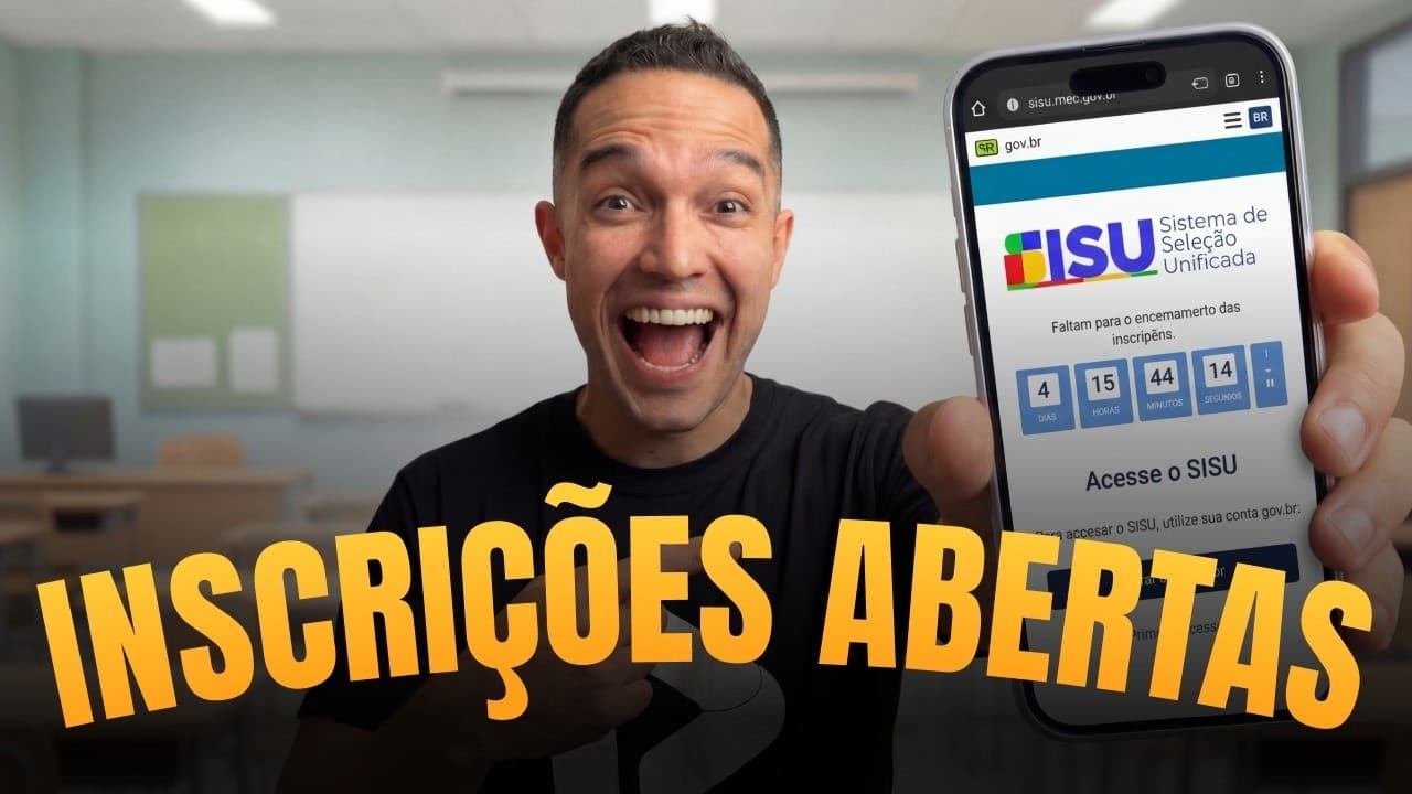 Thumbnail: 🚨 URGENTE: Como se inscrever no SISU 2026, lista de espera e erros que ELIMINAM sua vaga