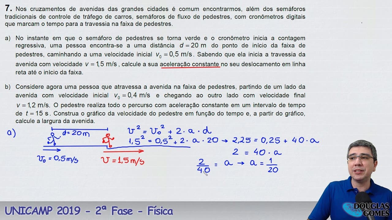 Thumbnail: UNICAMP 2019 segunda fase Questão 07