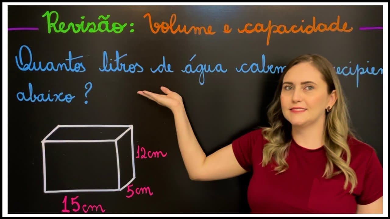 Thumbnail: VOLUME E CAPACIDADE! APRENDA AGORA! EXPLICAÇÃO PARA APRENDER MATEMÁTICA AGORA!