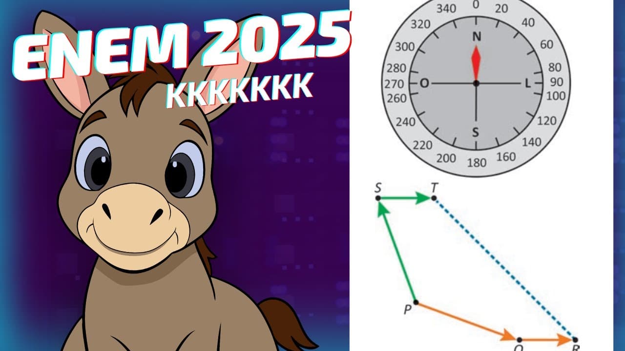 Thumbnail: O caba não sabe usa bussolakkkkkkkkkk RESOLUÇÃO SEM FAZER CONTA ENEM 2025