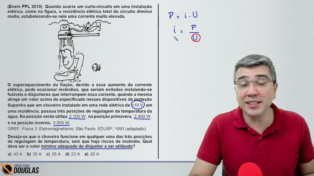 Thumbnail: ENEM 2010 PPL Quando ocorre um curto circuito em uma instalação