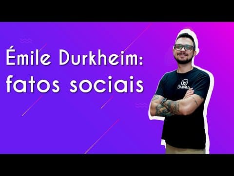 Thumbnail da aula: Émile Durkheim: fatos sociais - Brasil Escola