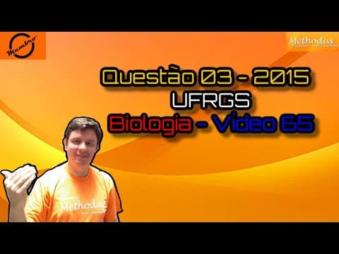 Thumbnail da aula: Questão 03 - 2015 - UFRGS - biologia - Observe o esquema abaixo referente a uma célula eucarionte