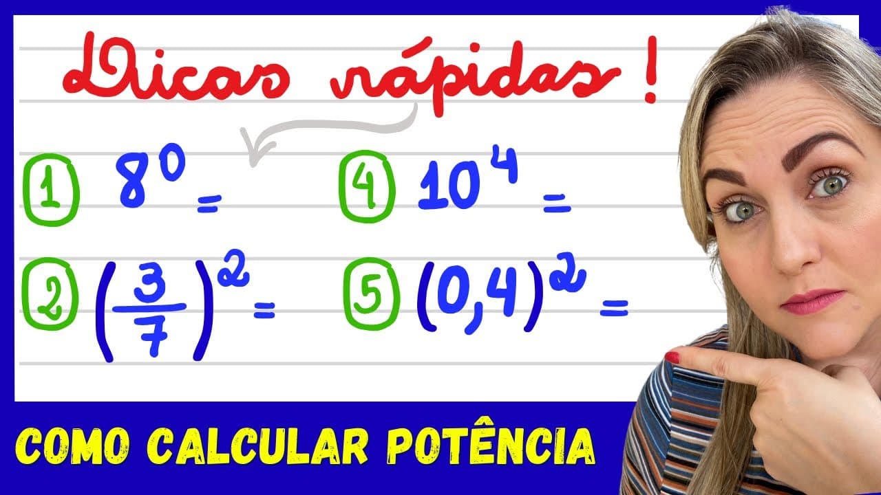 Thumbnail: DICA RÁPIDA DE POTENCIAÇÃO! APRENDA COMO FAZER POTÊNCIA! Prof Michella Amorim