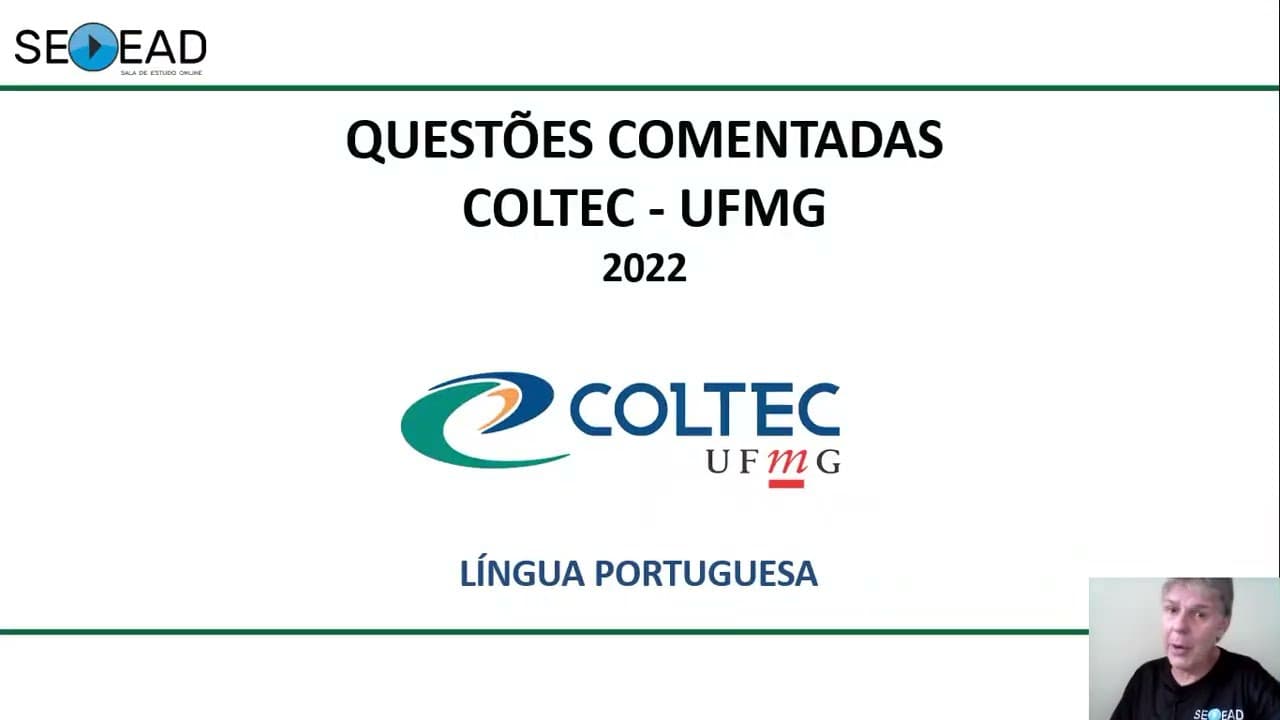 Thumbnail: PORTUGUÊS   COLTEC 2022  QUESTÃO 05