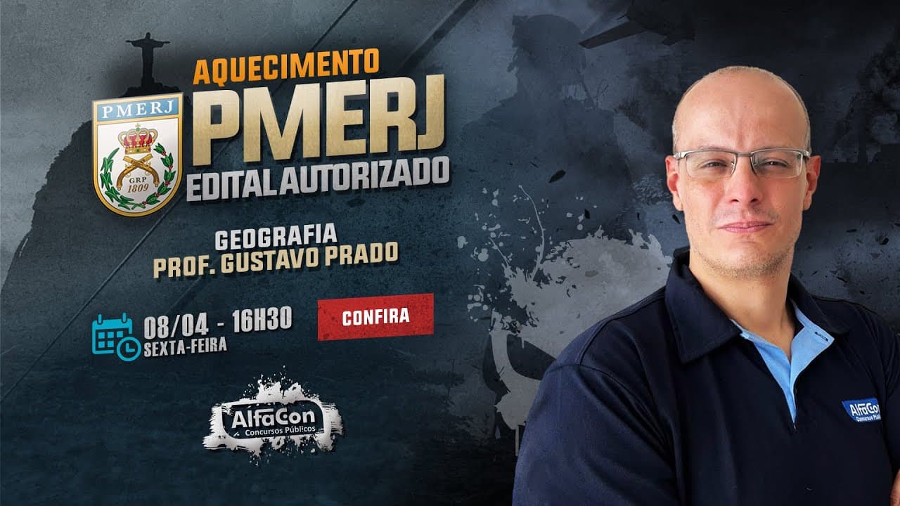 Thumbnail: Aula de Geografia - PMERJ - AlfaCon
