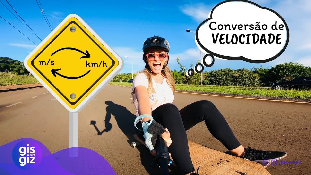 Thumbnail: VELOCIDADE MÉDIA | COMO CALCULAR NA PRÁTICA - km/h para m/s Prof. Gis/