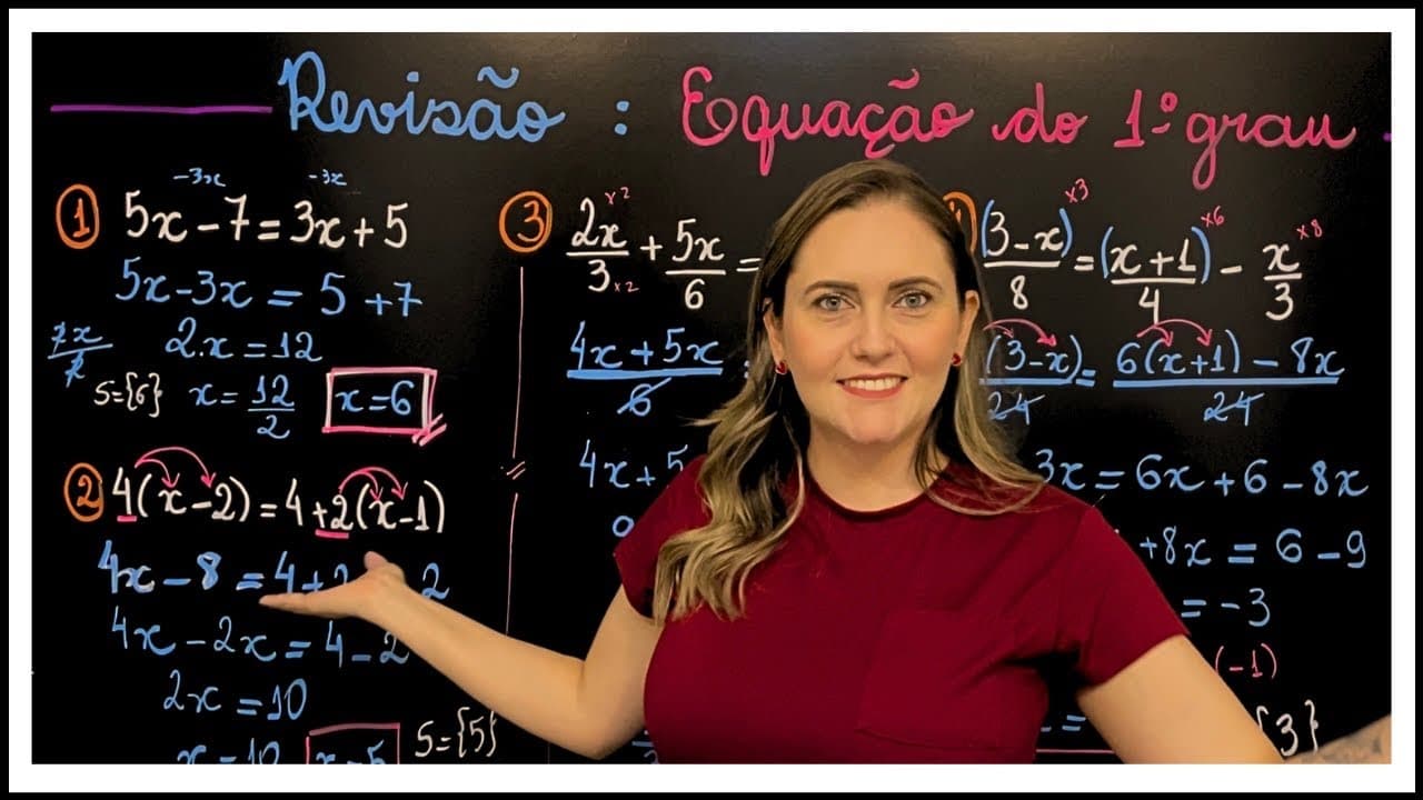 Thumbnail: EQUAÇÃO DO 1º GRAU !! APRENDA TUDO EM UMA AULA!!! EXPLICAÇÃO PARA VOCÊ APRENDER MATEMÁTICA AGORA!