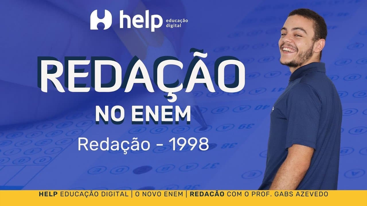 Thumbnail: Redação Enem - 1998 | Aquele HELP no Enem que você precisa