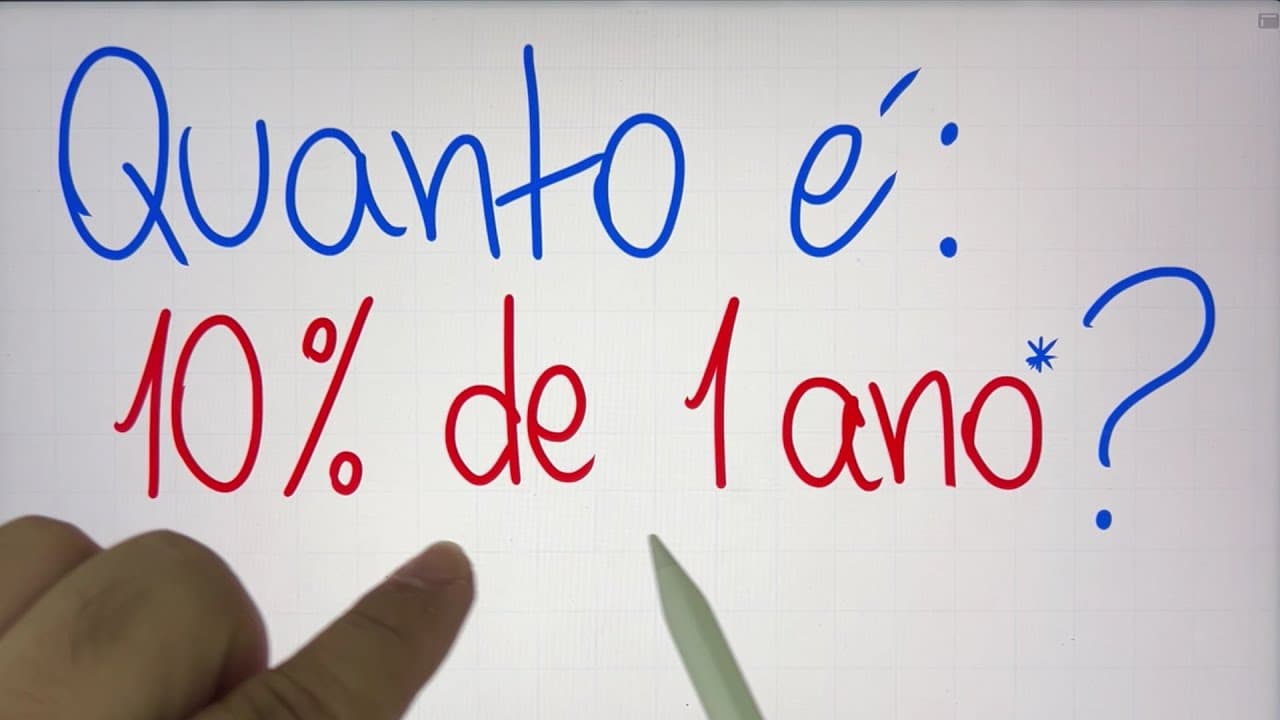 Thumbnail: 🤯 MATEMÁTICA BÁSICA DESBUGADA - Quanto É 10% de 1 Ano? Problema Bugante de PORCENTAGEM
