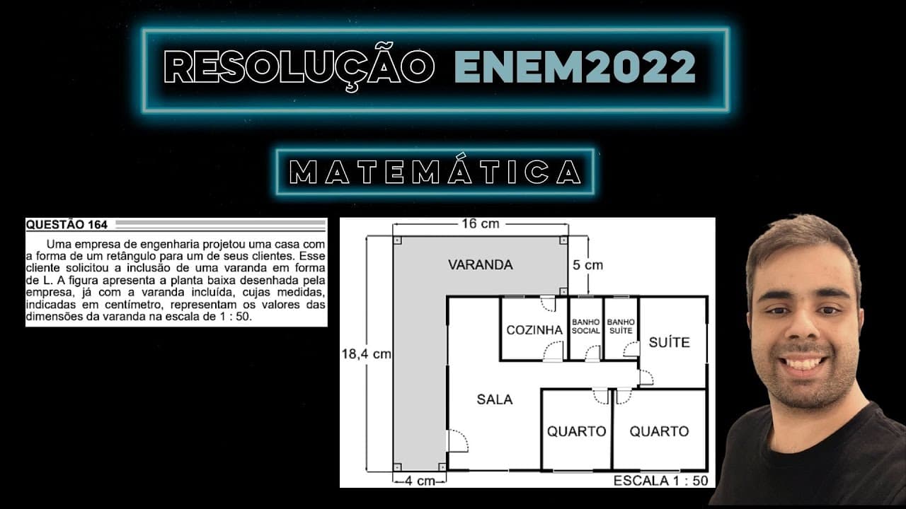 Thumbnail: ENEM 2022 Uma empresa de engenharia projetou uma casa com a forma de um retângulo para um de seus