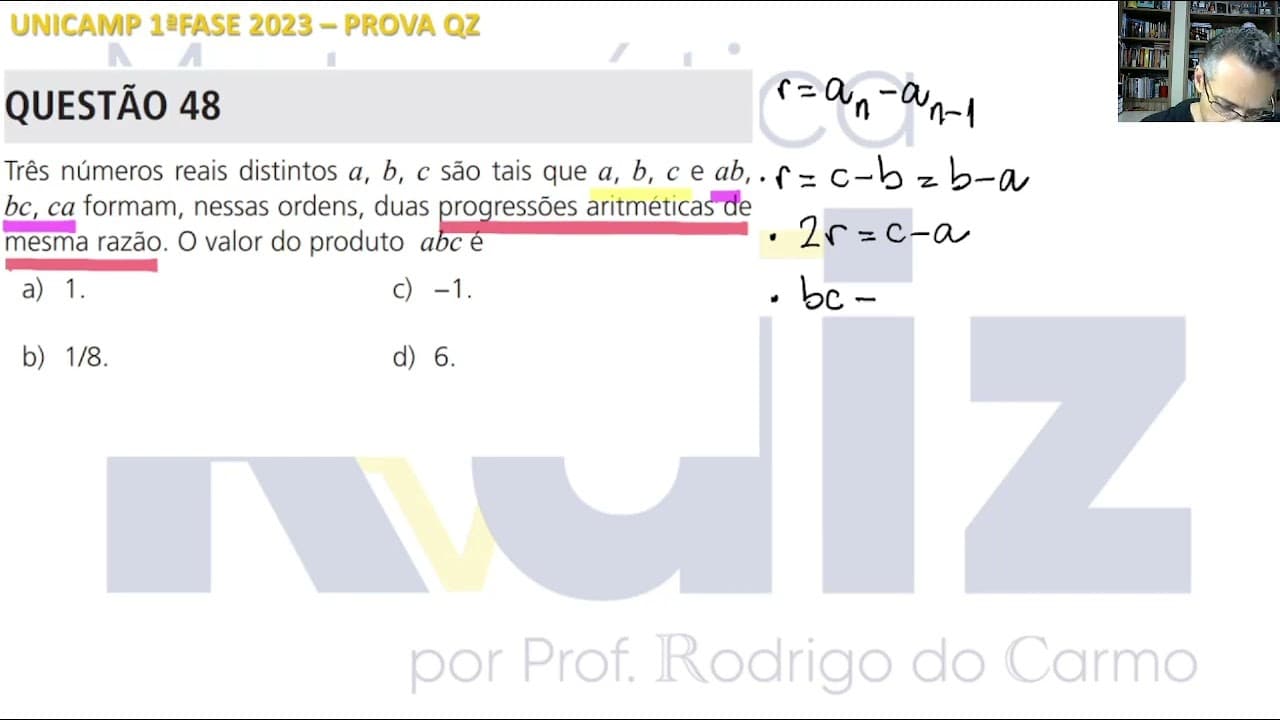 Thumbnail: UNICAMP 2023 1ª FASE QUESTÃO 48 QZ