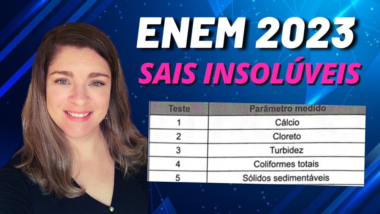 Thumbnail: Química inorgânica | (Enem 2023) Em uma indústria, o controle da dureza da água é importante quando