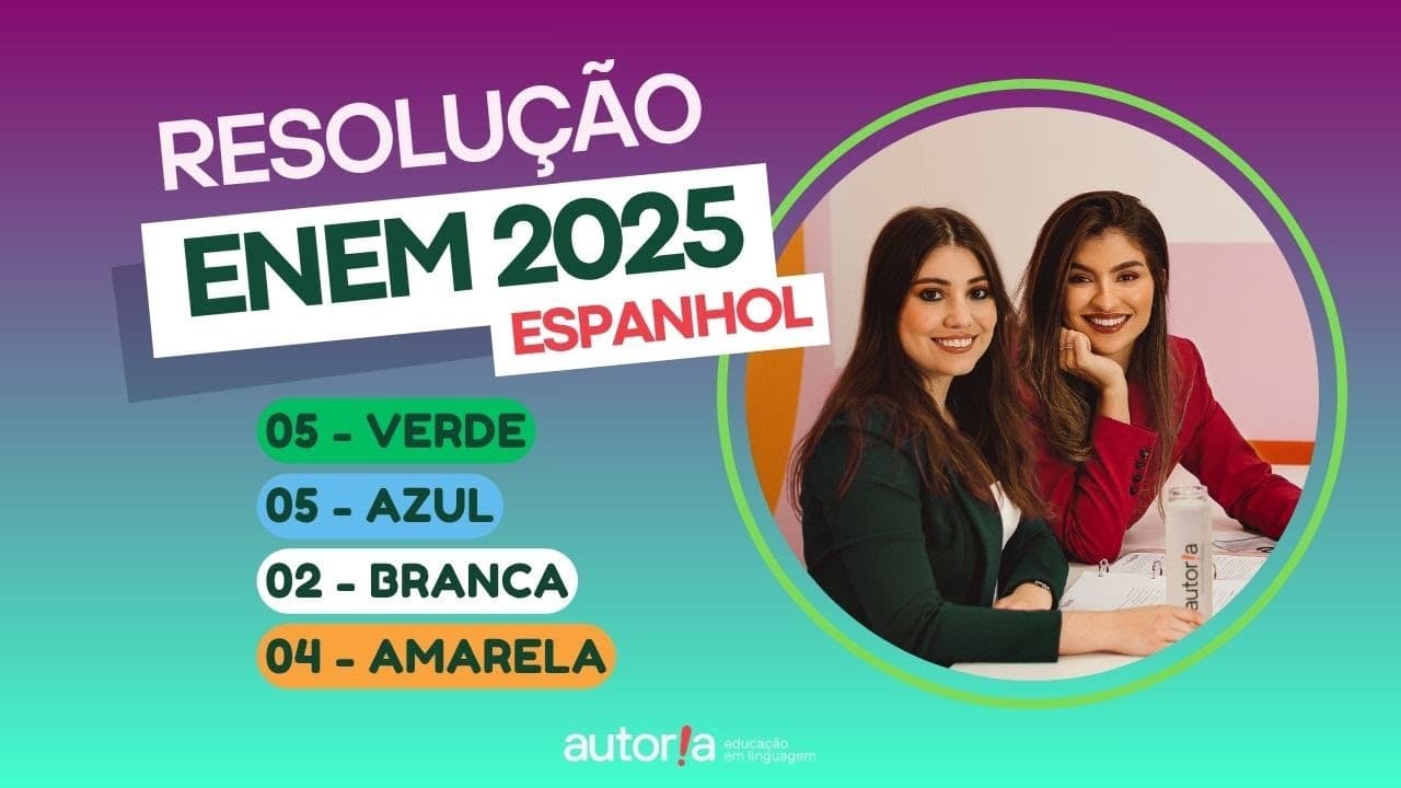 Thumbnail: Resolução Enem 2025 - Autoria Linguagem - Questão 05 | Linguagens, prova verde