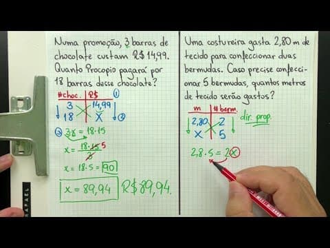 Thumbnail da aula: 💡 DICA 12 - Exemplo de REGRA DE TRÊS SIMPLES DIRETA feito em 3 PASSOS