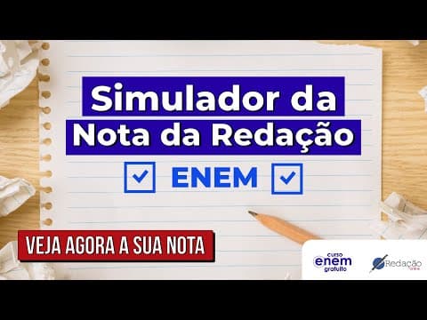 Thumbnail da aula: CORREÇÃO DE REDAÇÃO GRATUITA: simulador da nota da redação do Enem 2022 - Redação Online